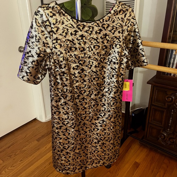 Betsey Johnson Dresses & Skirts - Betsy Johnson leopard sequin dress